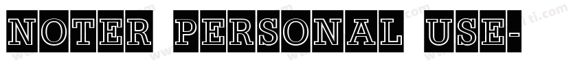 noter personal use字体转换